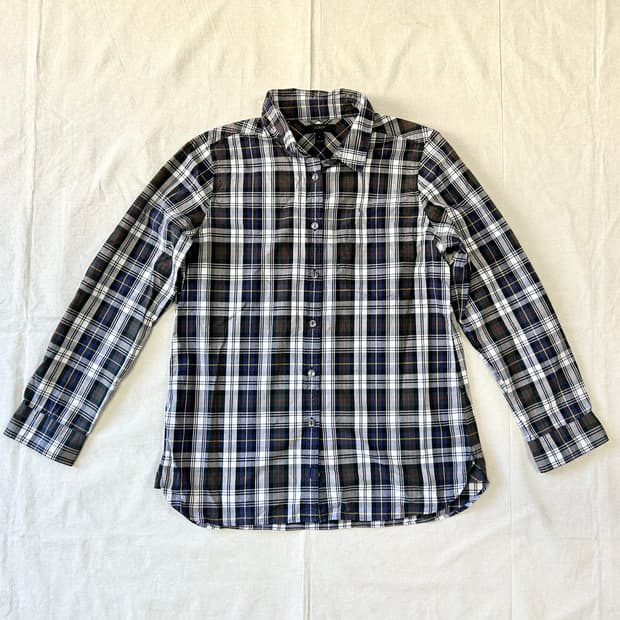 블랙 타탄 체크 셔츠