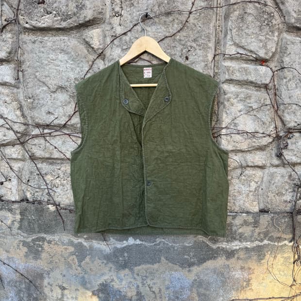 50s 벨기에군 오리지널 퀄팅 베스트 조끼 영국군 미군