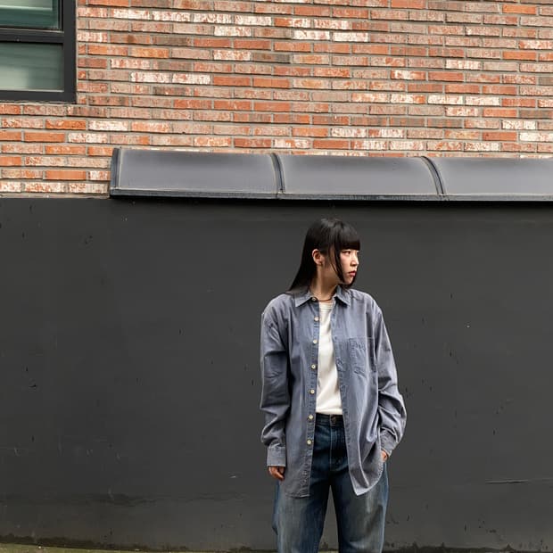 90s Jcrew 제이크루 페이디드 셔츠