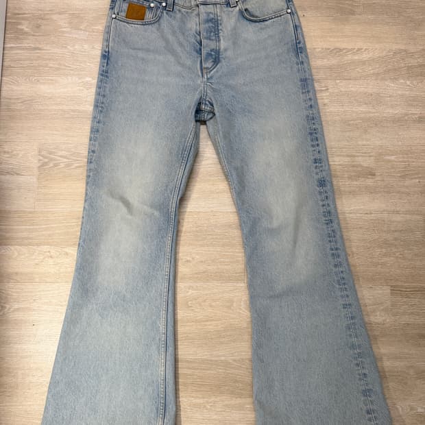 플레어드 핏 데님 팬츠