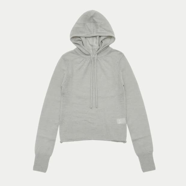 아모멘토 시어 후디드 니트