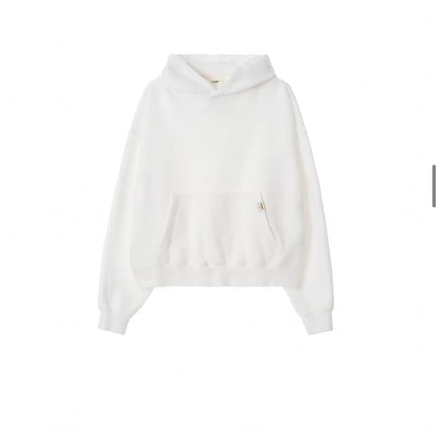 글로니 클래식 워시드 후드티 화이트