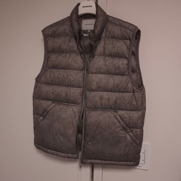 [5] 브라운야드 다운베스트 패딩 조끼 올리브그레이