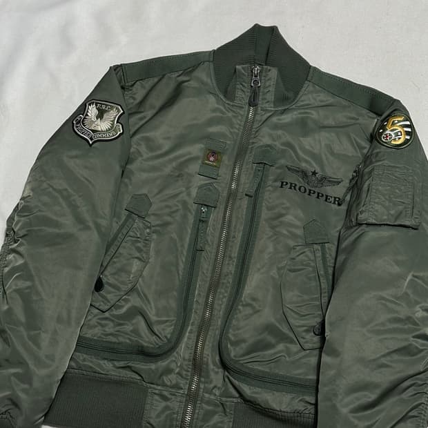 XXL 프로퍼 US 에어포스 카키 항공 자켓