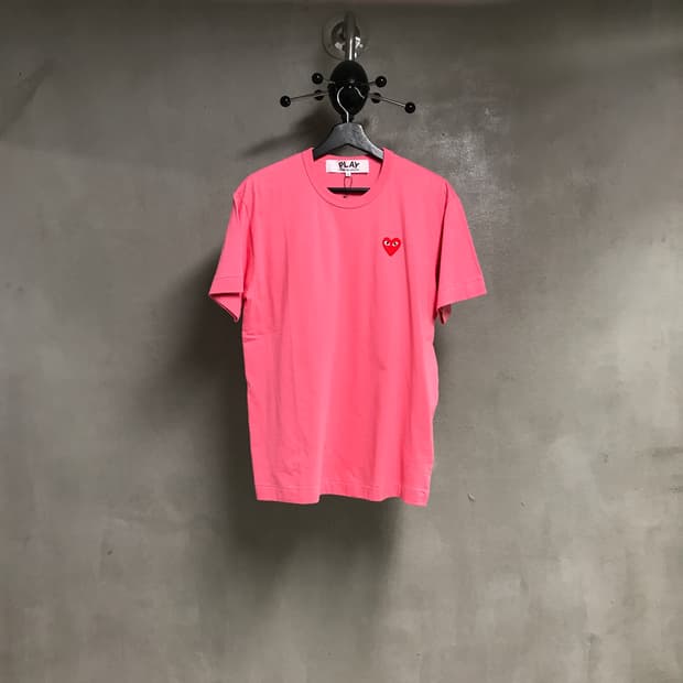 꼼데가르송 와펜 반팔 티셔츠 핑크 L(W)