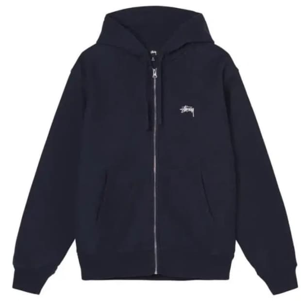 스투시 후드집업 네이비 m