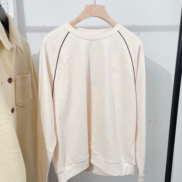 (정품/새상품) 아디다스 X 웨일스 보너 공용 크루 스웨터 크림 맨투맨