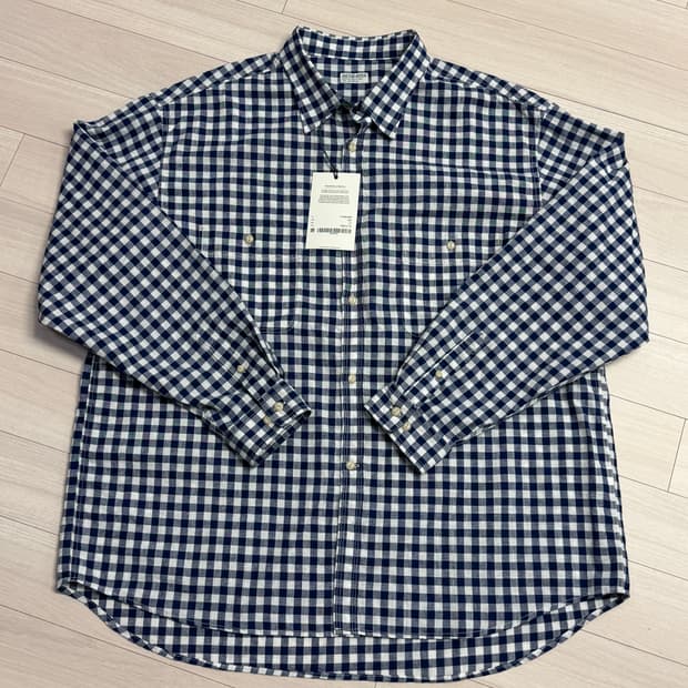 비헤비어 CL 로버 체크셔츠 - 다크네이비 3사이즈
