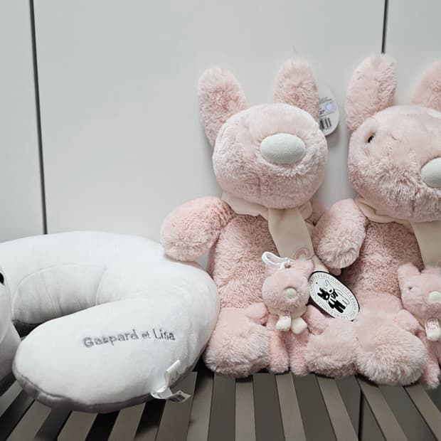 가스파드앤리사 인형 & 목베개 5개 일괄세트(새상품)