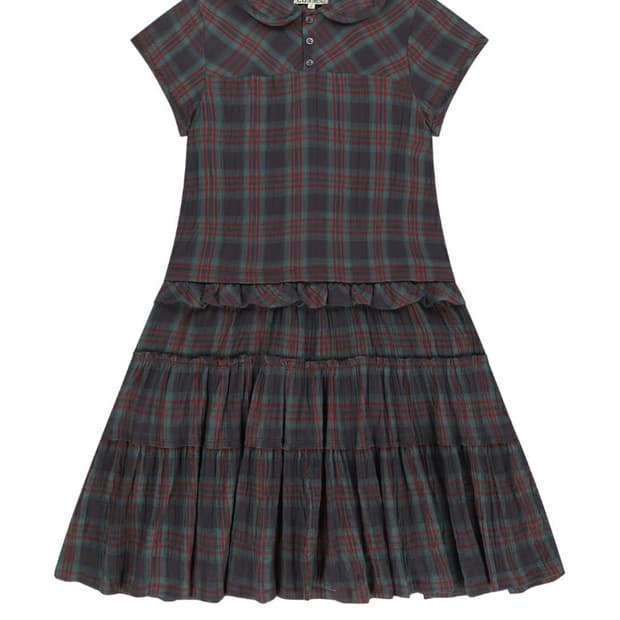 코이세이오 로우 엣지 체크 원피스