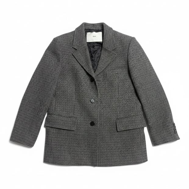 던스트 UNISEX 3버튼 헤비 울 자켓 (체크)
