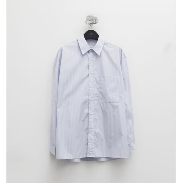 유스 스트라이프 셔츠 블루 스트라이프 M사이즈 판매