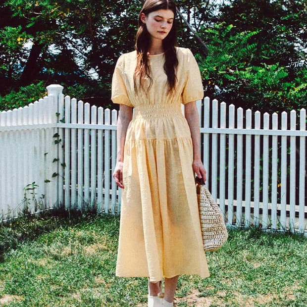 마리끌레르(marie claire) 바스락 퍼프 프릴 원피스 55