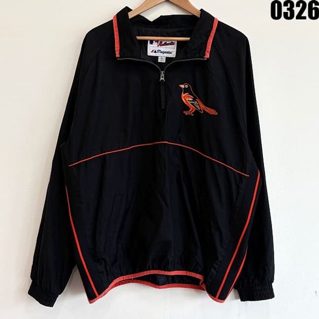 마제스틱 MLB 볼티모어 오리올스 풀오버 웜업 XL 0326 