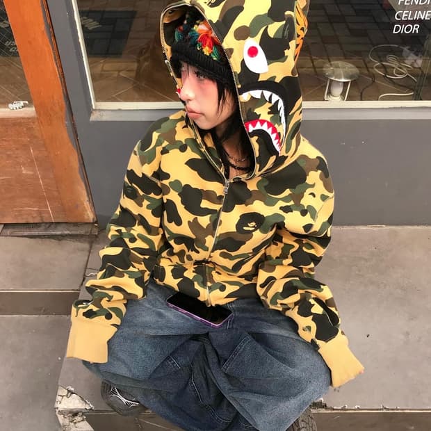 Bape Camouflage Shark Hood Zip-Up