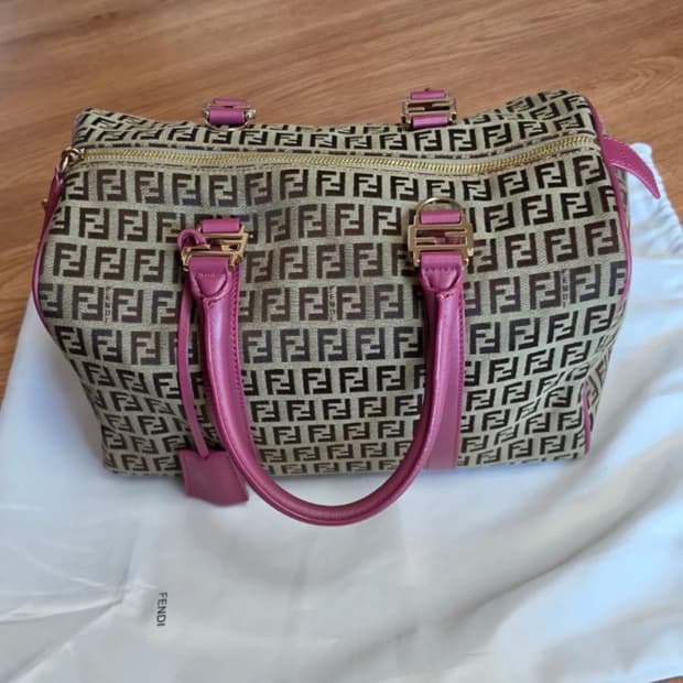 펜디 FF 로고 보스턴 더플백