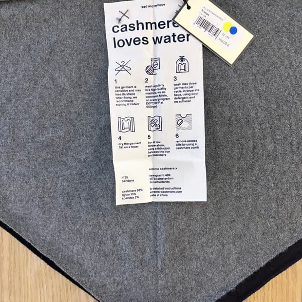 Extreme cashmere no.35 스카프 머플러 차콜 그레이