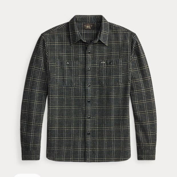 RRL 더블알엘 플래드 우븐셔츠 L