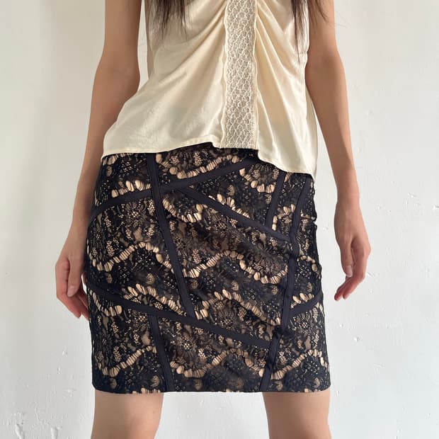 vintage lace skirt