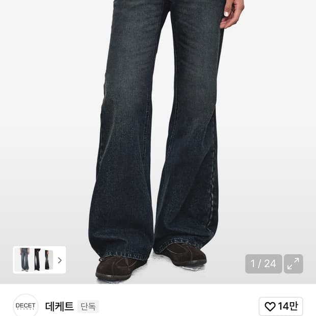 DECET Loose Flared Jeans DCPT066DBlue