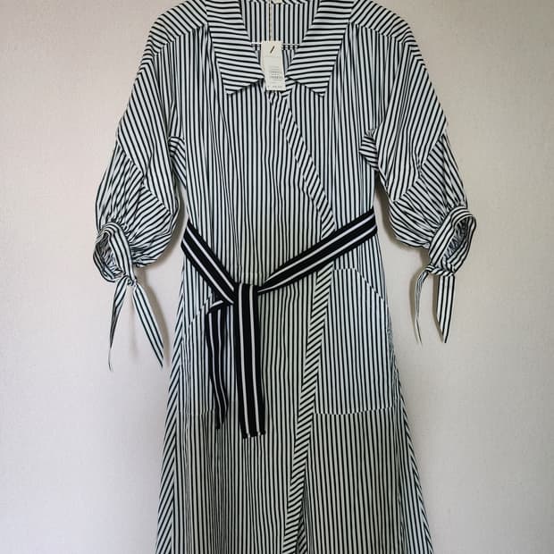 마쥬 (새상품)스트라이프 셔츠 원피스