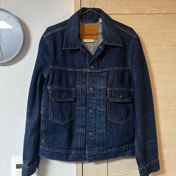 택포/실착1회) 리바이스 릴렉스드 중청 타입2 데님 트러커 자켓