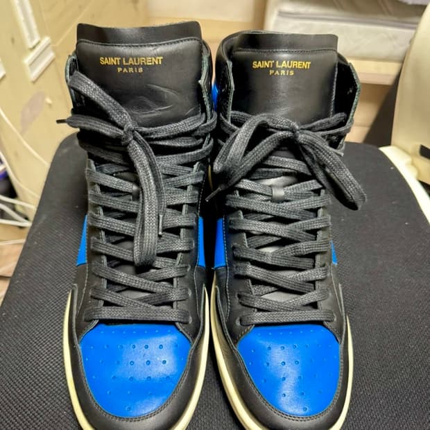 생로랑 SL/10H 하이탑 스니커즈 로얄블루