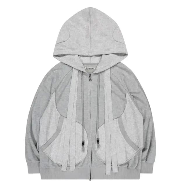 코이세이오 이어머프 후드집업 그레이