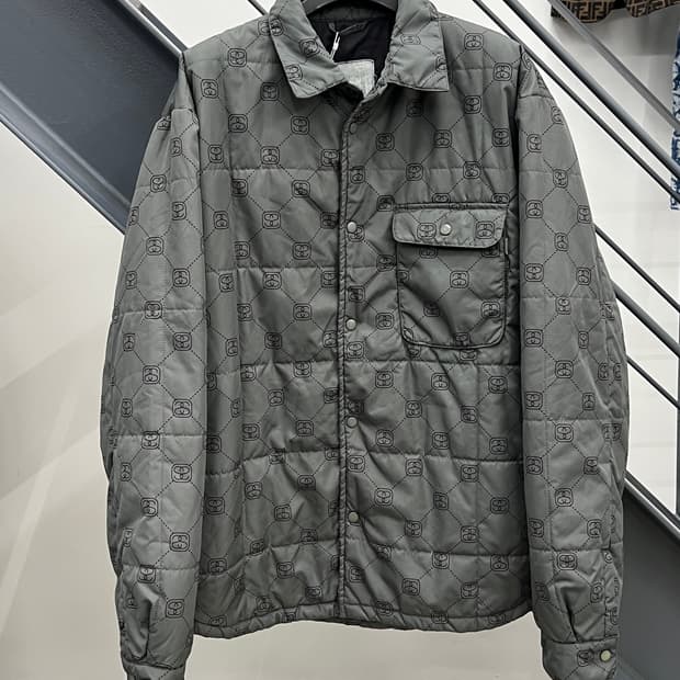 스투시 90s 모노그램 패딩 셔츠 자켓