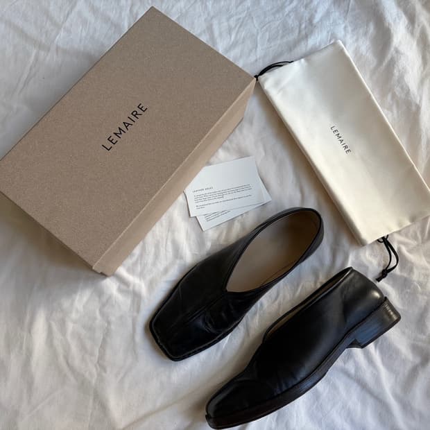 르메르 플랫 파이프드 슬리퍼 블랙 로퍼 LEMAIRE 슈즈