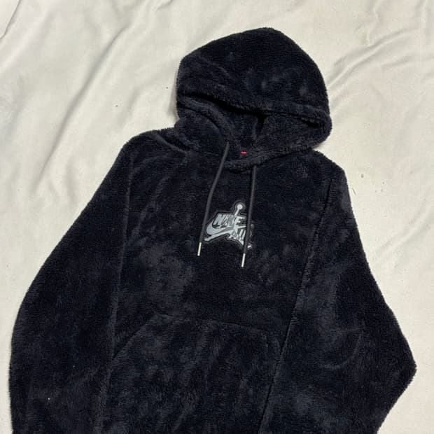 M 나이키 조던 블랙 후리스 후드