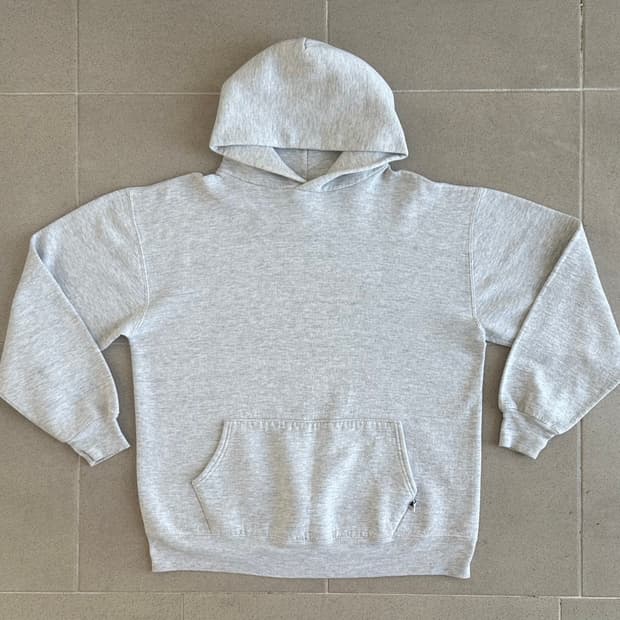 90s 빈티지 러셀 후드 밝은 그레이 XL USA