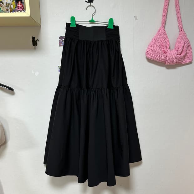 스나이델 블랙 롱 치마 스커트 로걀 일브 양산형 히메 스나계 일브 일본