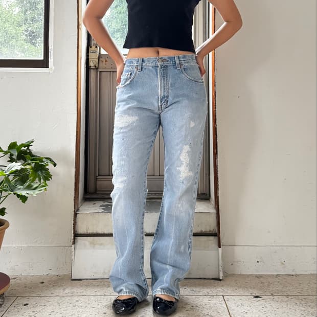 Levi’s 517 Boot Cut 데미지 데님 팬츠