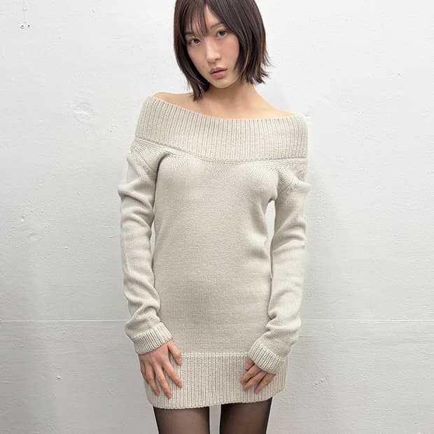 끌로에 2007F/W 오프숄더 니트 드레스