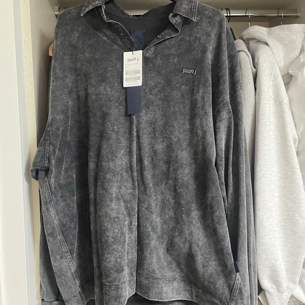 준지 25FW CORE 다잉 폴로 오버핏 롱슬리브 그레이 회색