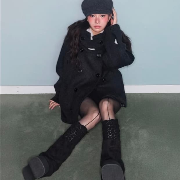 미레코 코트 차콜 구매합니다