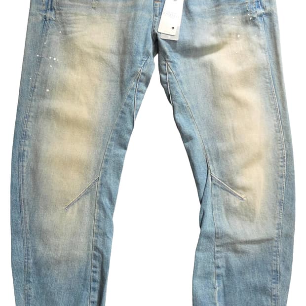 G-STAR RAW 청바지 라이트블루 페인팅 컷팅 여성(W29/L32)