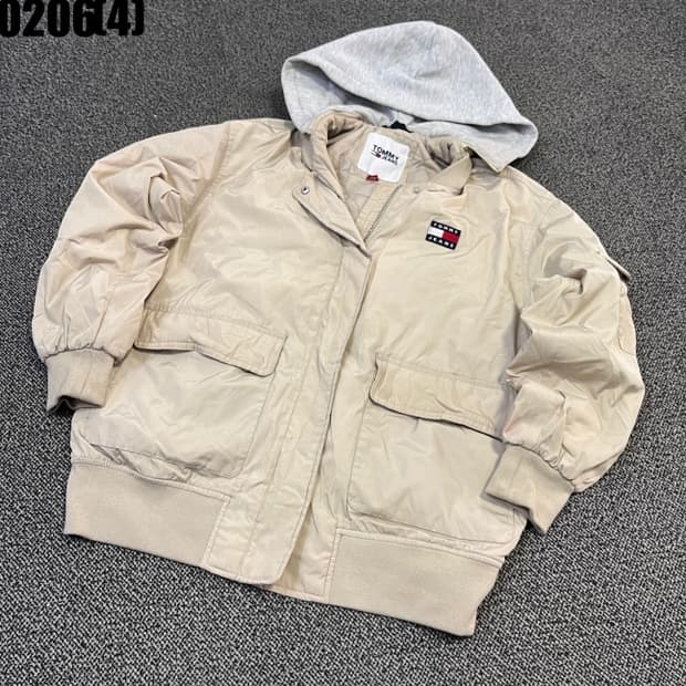 [M] 타미힐피거 베이지 후드 야상 블루종 점퍼 0206(4)