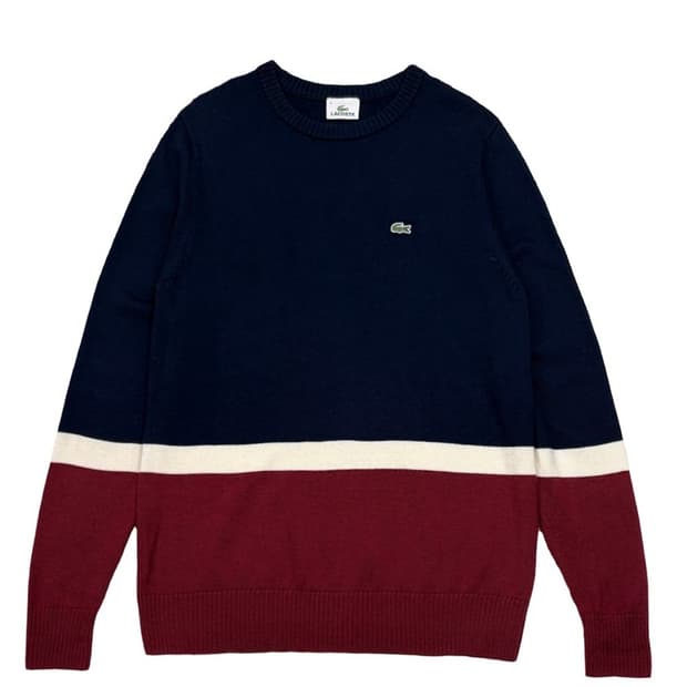 LACOSTE 배색 울 니트 4