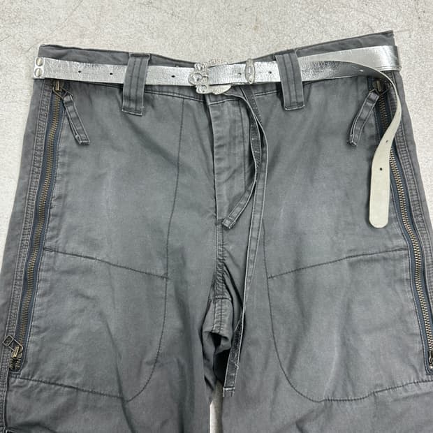 00‘s 주카 실버 레이어드 레더 벨트