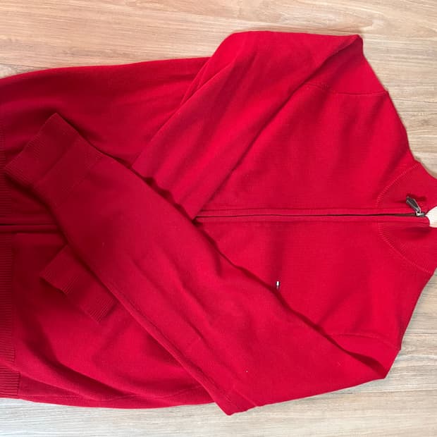 타미힐피거 니트집업 red