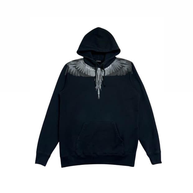 마르셀로불론 윙 후드티 블랙