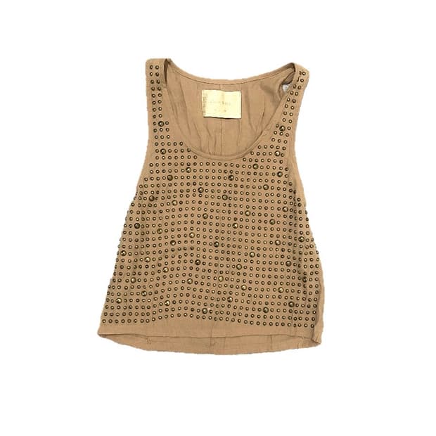 Vintage stud sleeveless 골드 스터드 슬리브리스 나시