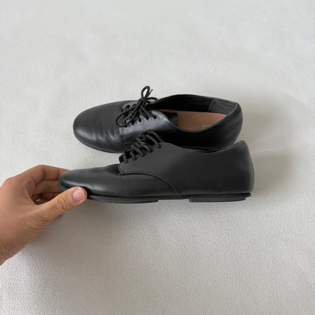 [UK4.5]핏플랍(fitflop) 레더 플랫 슈즈