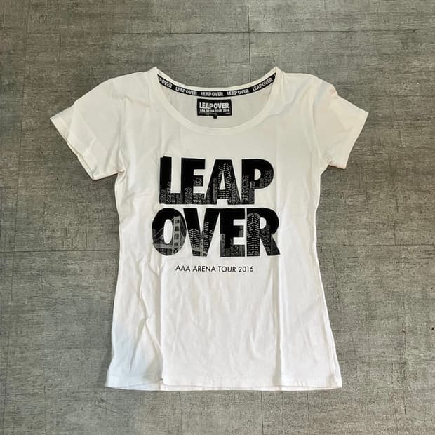 일본빈티지 Leapover 핀터깔y2k 히메갸루 딱붙핏 반팔티셔츠