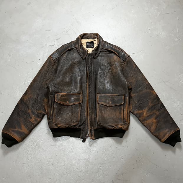 90’s OG 아비렉스 A2 레더 자켓 봄버 자켓