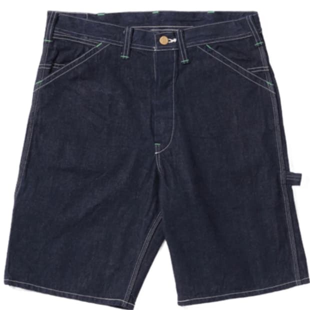 슈가케인 블루 데님 워크 쇼츠 반바지 34