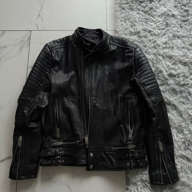 램스킨 빈티지 레더자켓 105