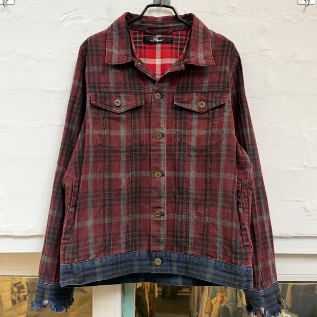 Shapel 코튼 레드 체크 자켓 M from Japan